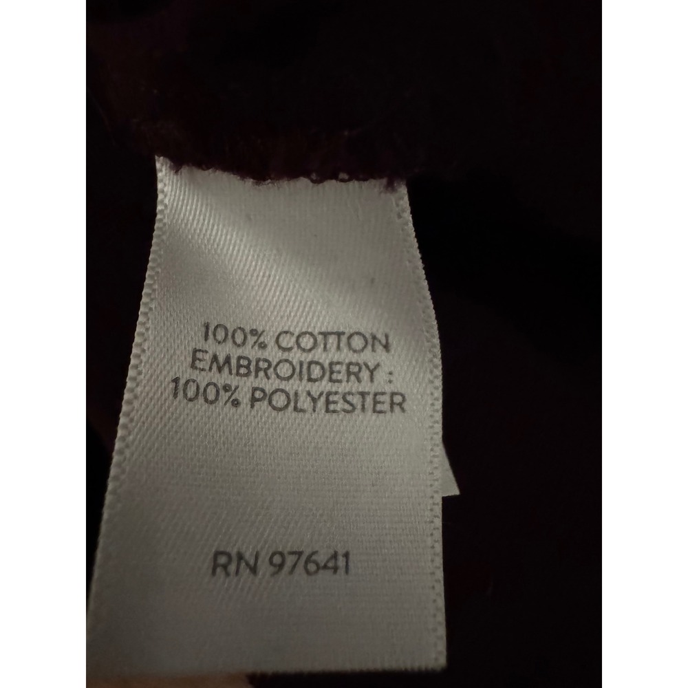 Pure Jill Tunic Top Womens Medium Petite Burgundy Boho Embroidered Peasant Shirt - Picture 6 of 12
